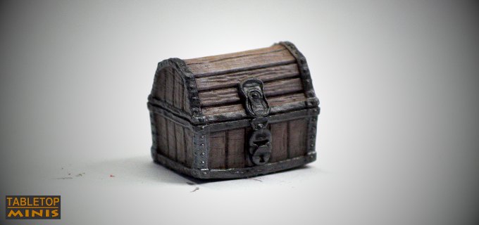 wood wooden chest treasure pirate stl mesh dnd 3dprint mini miniature