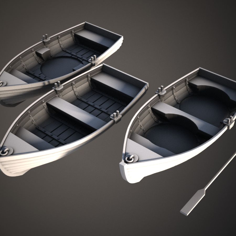  dnd water boat row dungeons dragons rowboat craft oar oars float stl mesh dnd 3dprint mini miniature