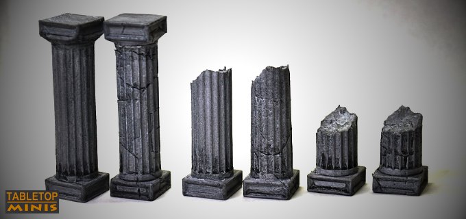 TableTopMinis - Basic Pillars 3d printable stl