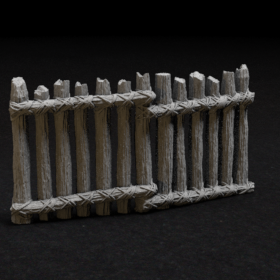 log wood barrier fence 28mm medieval stl mesh dnd 3dprint mini miniature