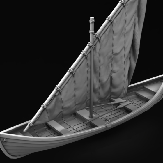 dnd water boat row dungeons dragons and rowboat craft oar oars float stl mesh dnd 3dprint mini miniature