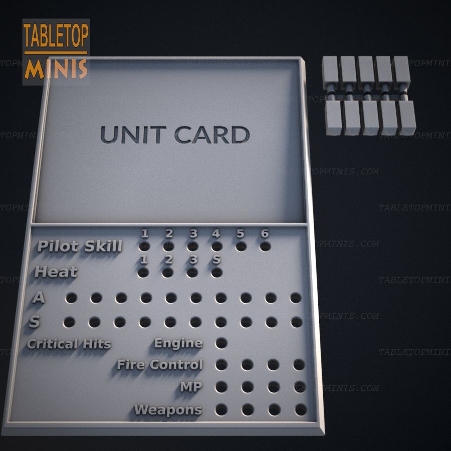  control panel battletech alpha strike record recording stl mesh dnd 3dprint mini miniature