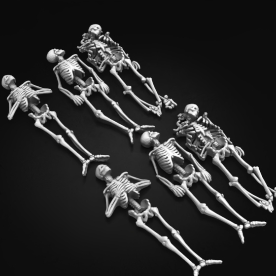 grave dead undead skeleton scatter corpse bones skeletons stl mesh dnd 3dprint mini miniature