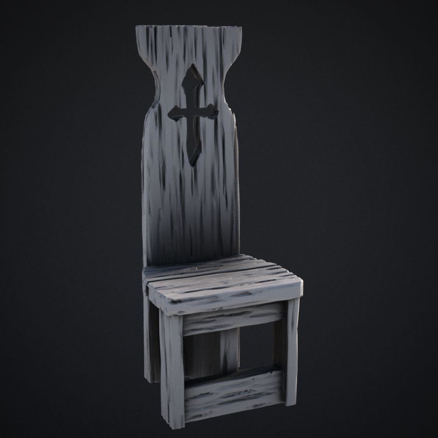  prop wooden stool chair scenery banquet seat scatter inn stl mesh dnd 3dprint mini miniature