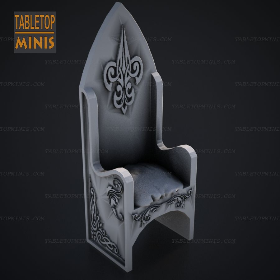  tavern stool chair banquet seat throne dining dinner stl mesh dnd 3dprint mini miniature