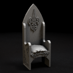 chair banquet throne stl mesh dnd 3dprint mini miniature