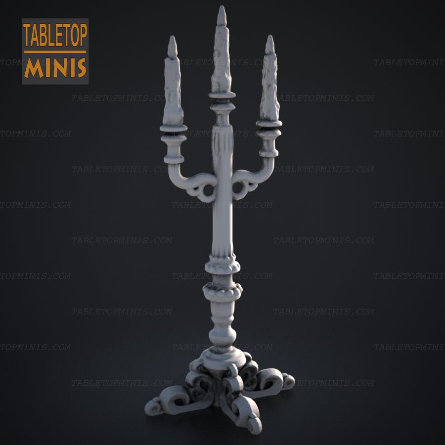  light holy candle church cathedral pricket candlestick stl mesh dnd 3dprint mini miniature