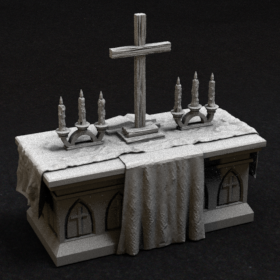 table holy alter church cathedral altar stl mesh dnd 3dprint mini miniature