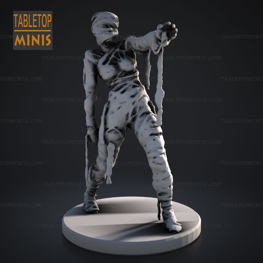  bandage undead mummy mummies zombie figure egypt eqyptian stl mesh dnd 3dprint mini miniature