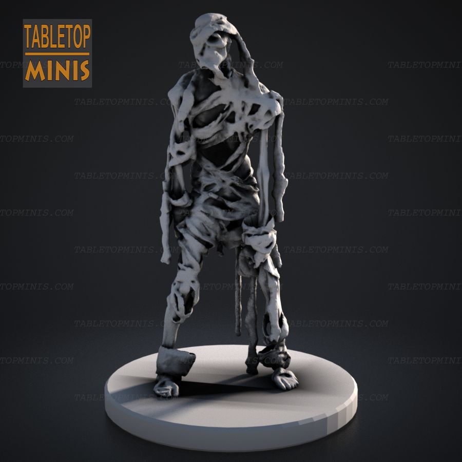  bandage undead mummy mummies zombie creature egypt egyptian stl mesh dnd 3dprint mini miniature