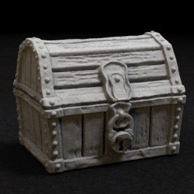 wood wooden chest treasure pirate stl mesh dnd 3dprint mini miniature