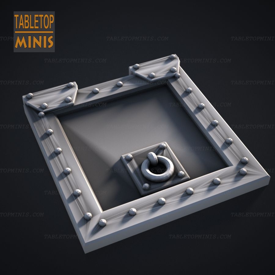  metal door hatch stl mesh dnd 3dprint mini miniature