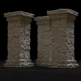 stone rock dungeon pillar medieval stl mesh dnd 3dprint mini miniature
