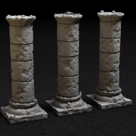 round stone pillar pole pillars cylinder cylindrical stl mesh dnd 3dprint mini miniature