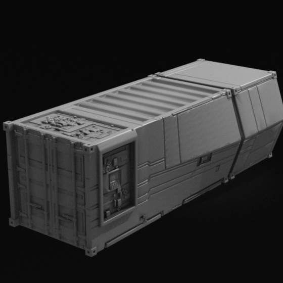 container terrain scenery warhammer warhammer40k 3D futuristic shipping model stl mesh dnd 3dprint mini miniature