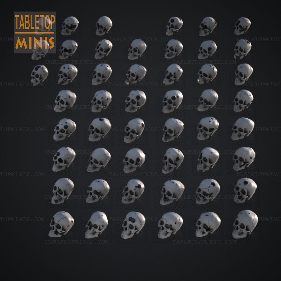  terrain skull skulls scatter human bits stl mesh dnd 3dprint mini miniature