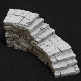 platform round stone dungeon dnd stairs openlock stair brick curved stl mesh dnd 3dprint mini miniature