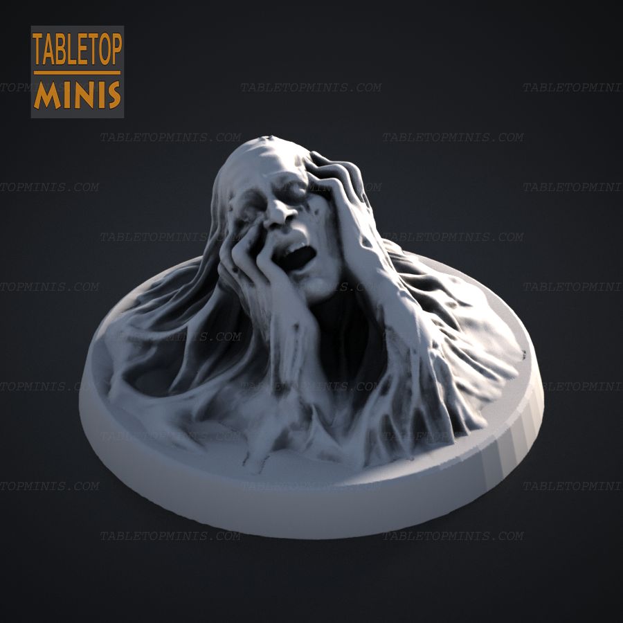  token infect disease face scare infected diseased stl mesh dnd 3dprint mini miniature