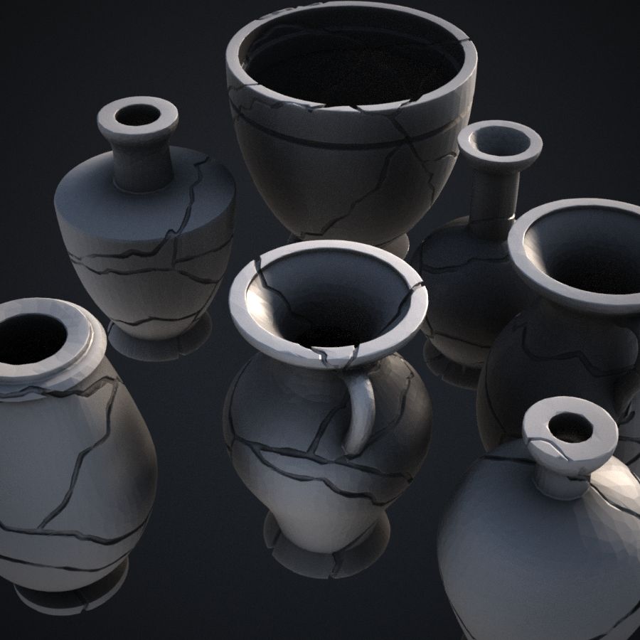  dnd terrain vase props scatter dungeons dragons vases stl mesh dnd 3dprint mini miniature