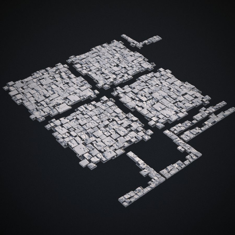 base tile jigsaw brick bases vignette tileable repeat repetative stl mesh dnd 3dprint mini miniature