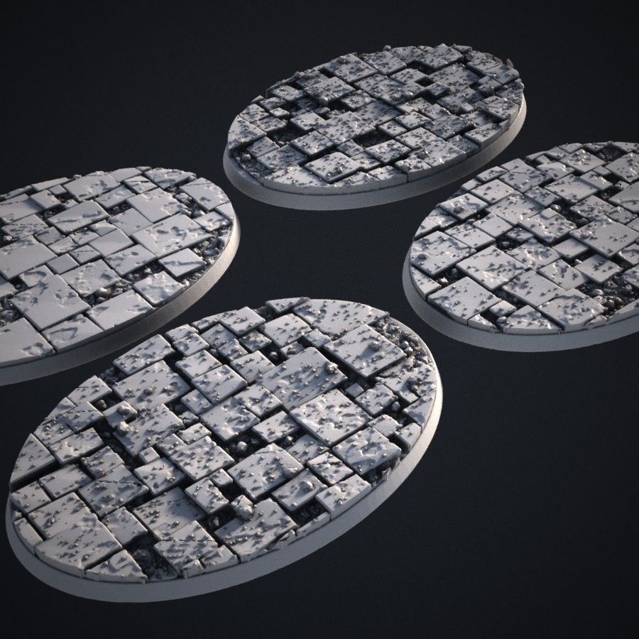 base terrain tile warhammer bases warhammer40k tiled stl mesh dnd 3dprint mini miniature
