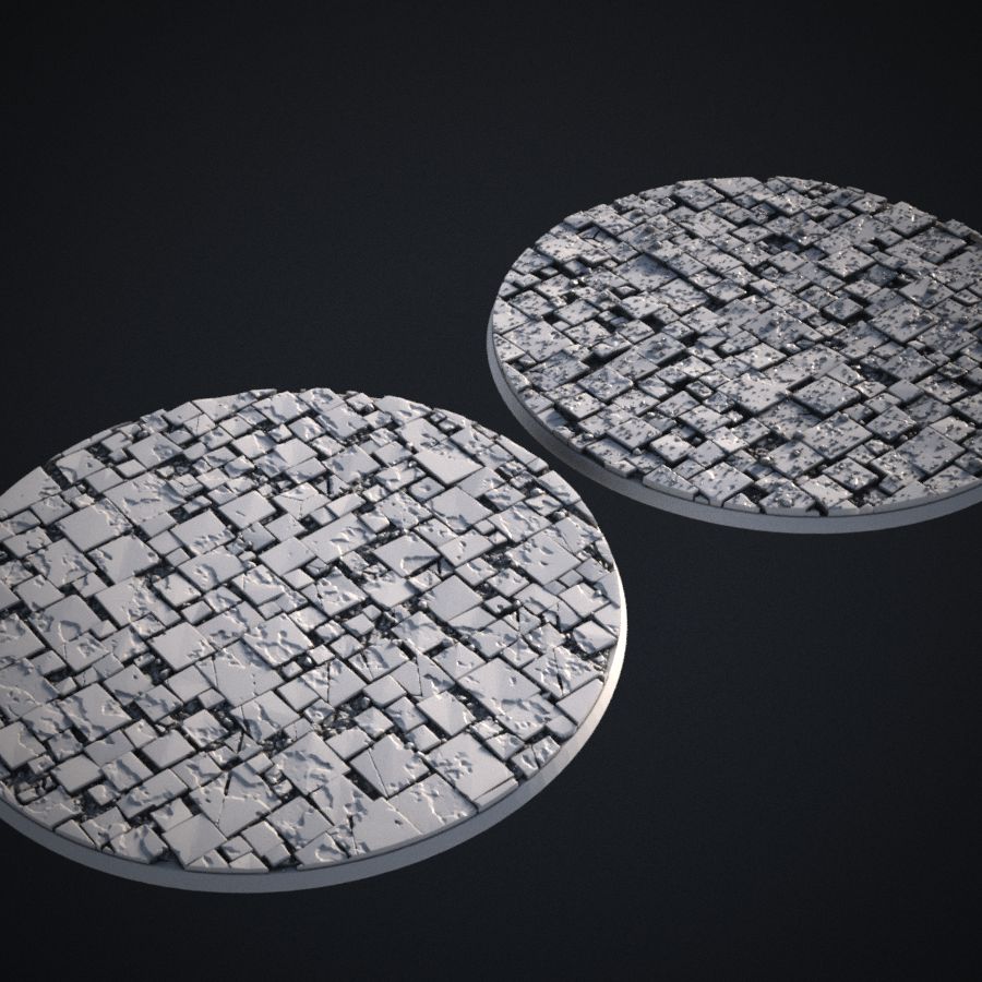  base tile warhammer bases pave paved tiled stl mesh dnd 3dprint mini miniature