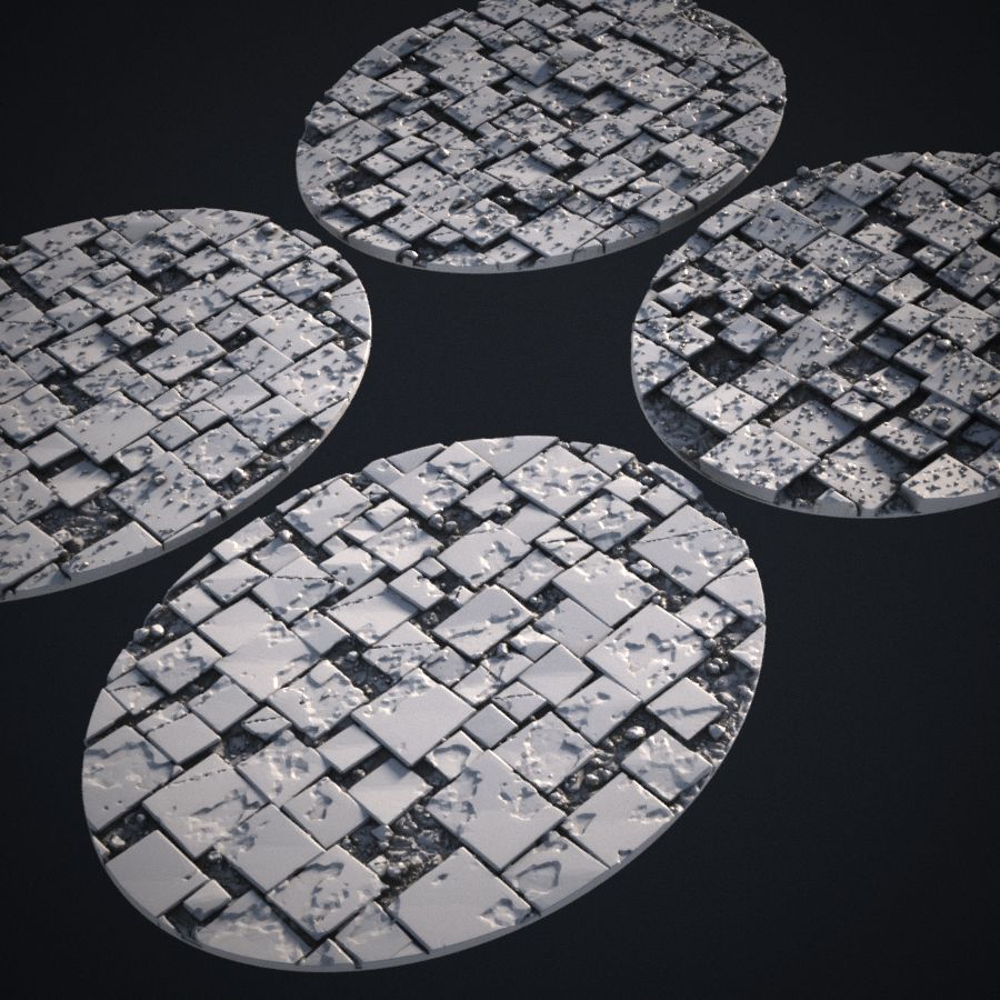 base terrain tile warhammer bases warhammer40k tiled topper stl mesh dnd 3dprint mini miniature
