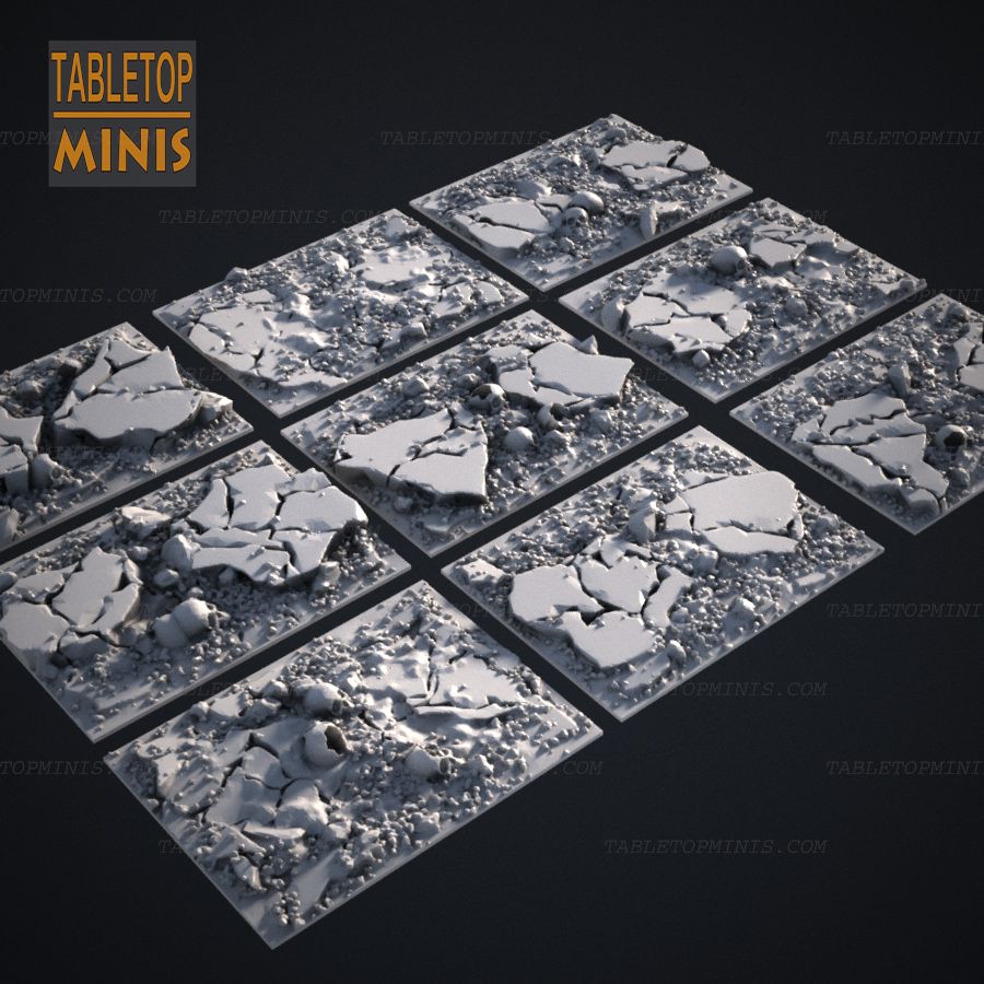  base stone rocks bases earth cracked topper stl mesh dnd 3dprint mini miniature
