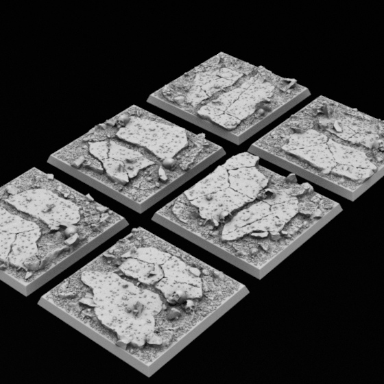 base square rocks rock bases earth rocky skulls warhammer40k stl mesh dnd 3dprint mini miniature