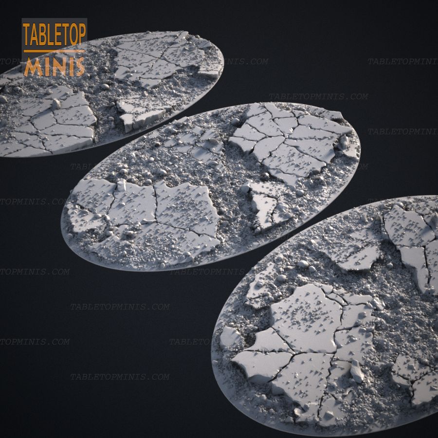 base stone rocks bases earth cracked topper stl mesh dnd 3dprint mini miniature