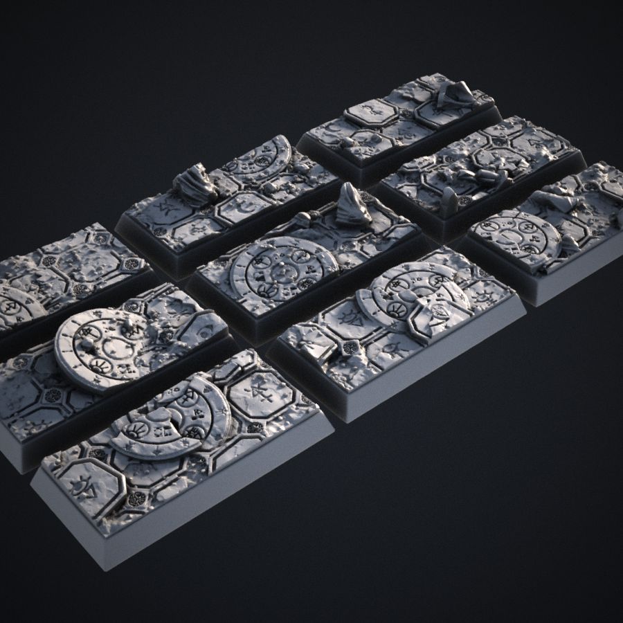  base ancient tile warhammer bases ruins warhammer40k eldar ruin stl mesh dnd 3dprint mini miniature