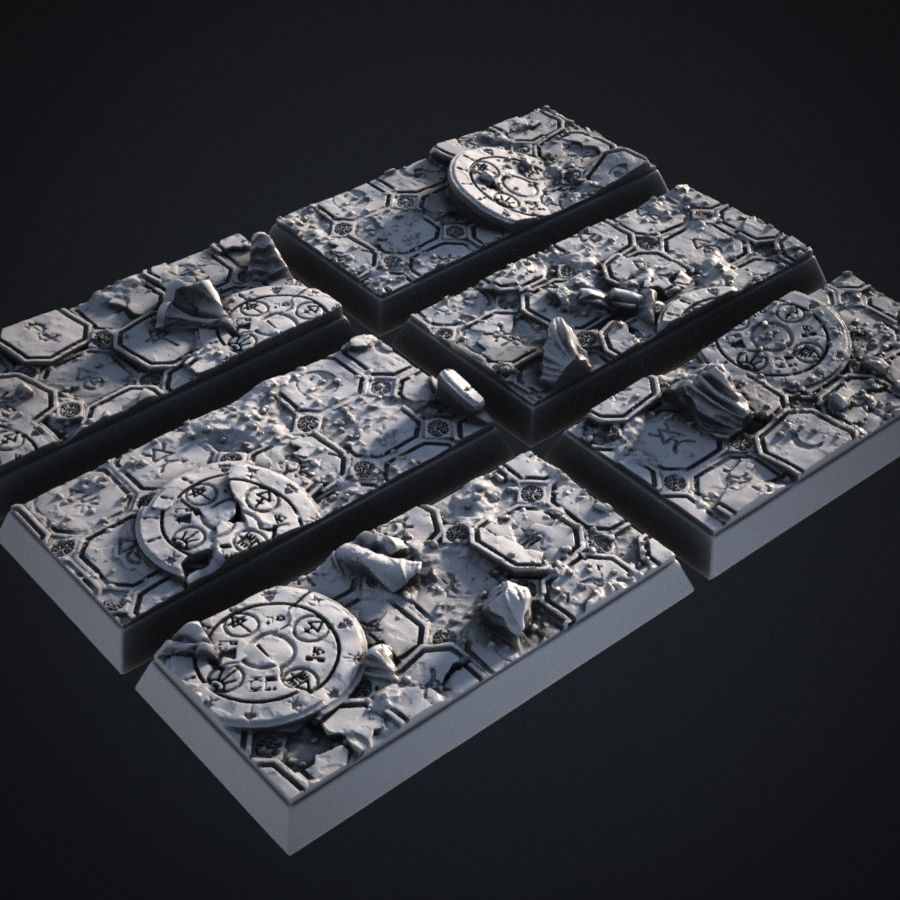 base ancient tile warhammer bases ruins warhammer40k eldar ruin stl mesh dnd 3dprint mini miniature