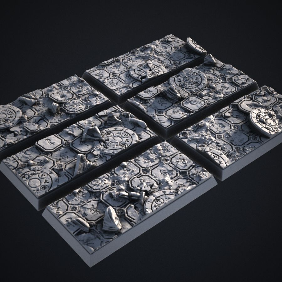 base ancient tile warhammer bases ruins warhammer40k eldar ruin stl mesh dnd 3dprint mini miniature