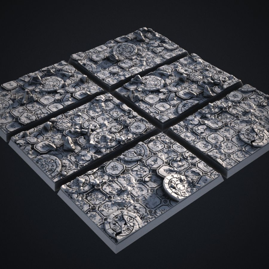 base ancient tile warhammer bases ruins warhammer40k eldar ruin stl mesh dnd 3dprint mini miniature