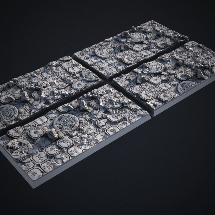 base ancient tile warhammer bases ruins warhammer40k eldar ruin stl mesh dnd 3dprint mini miniature