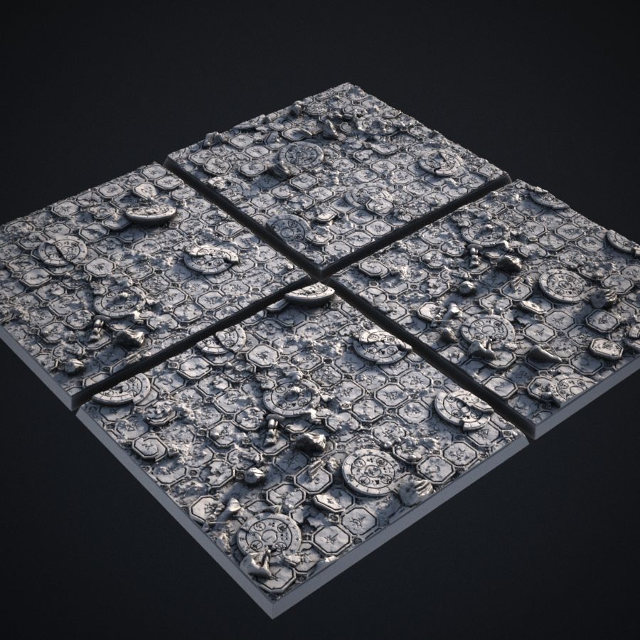 base ancient tile warhammer bases ruins warhammer40k eldar ruin stl mesh dnd 3dprint mini miniature