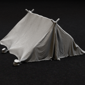 material camp tent camping canvas stl mesh dnd 3dprint mini miniature